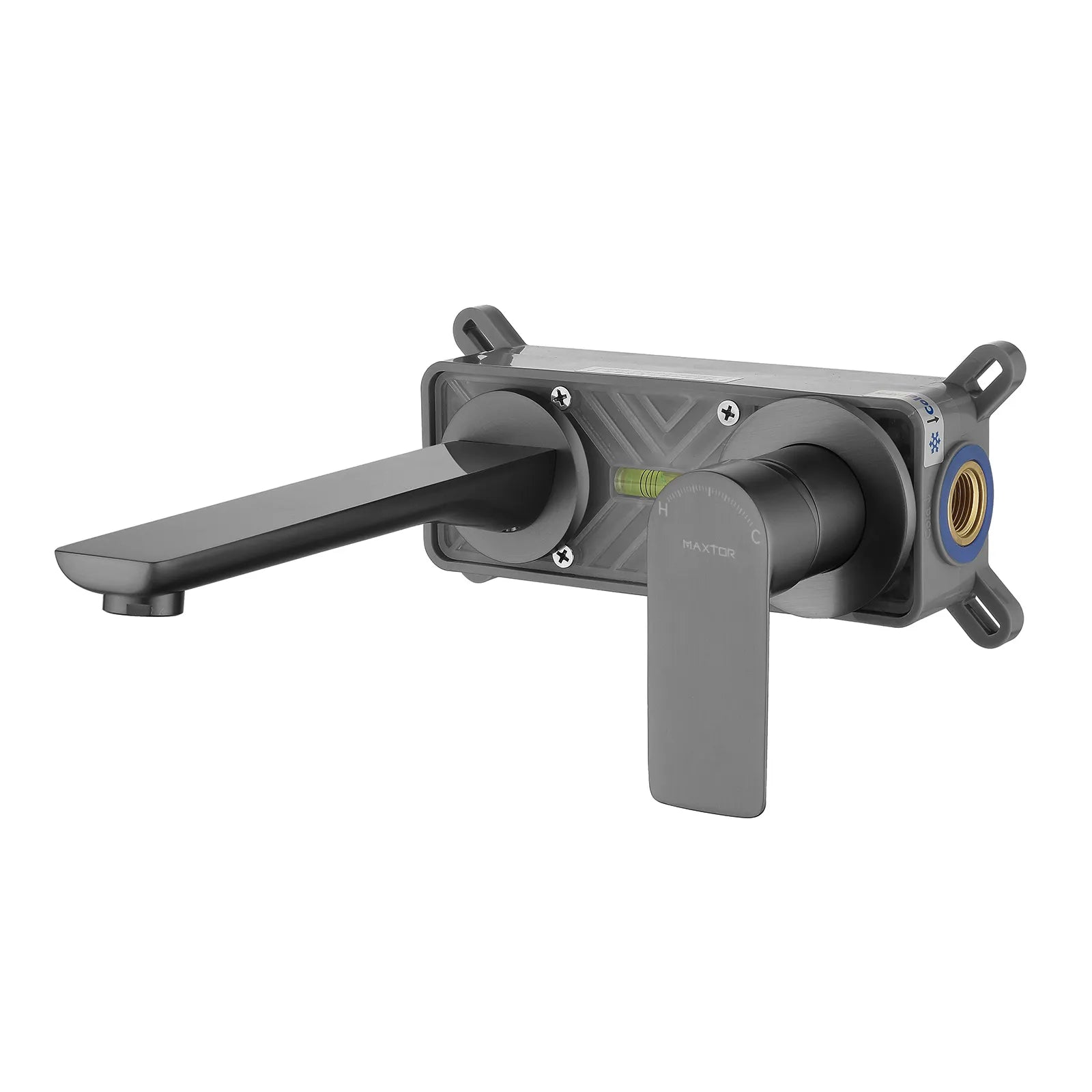 Nile Single Level Wall mounted brass basin faucet-AB003103 Brushed Gun Metal