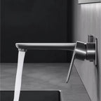 Nile Single Level Wall mounted brass basin faucet-AB003103