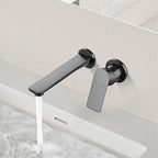 Nile Single Level Wall mounted brass basin faucet-AB003103