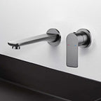 Nile Single Level Wall mounted brass basin faucet-AB003103