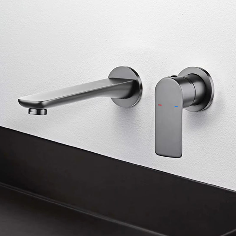 Nile Single Level Wall mounted brass basin faucet-AB003103