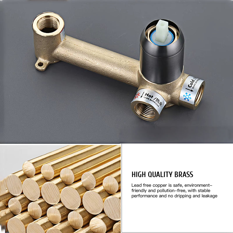 Nile Single Level Wall mounted brass basin faucet-AB003103