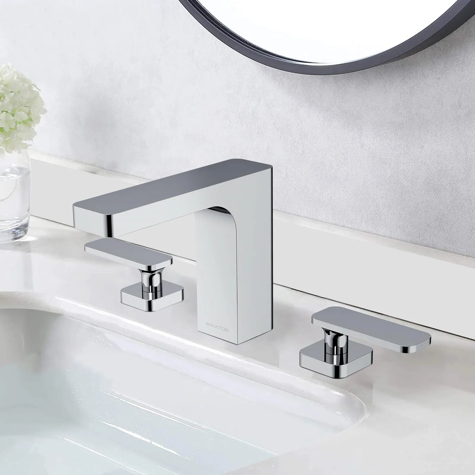 Rihine Widespread Bathroom Faucet-3 Hole Basin Mixer-AB004001