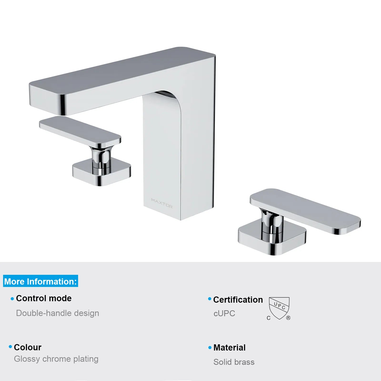 Rihine Widespread Bathroom Faucet-3 Hole Basin Mixer-AB004001