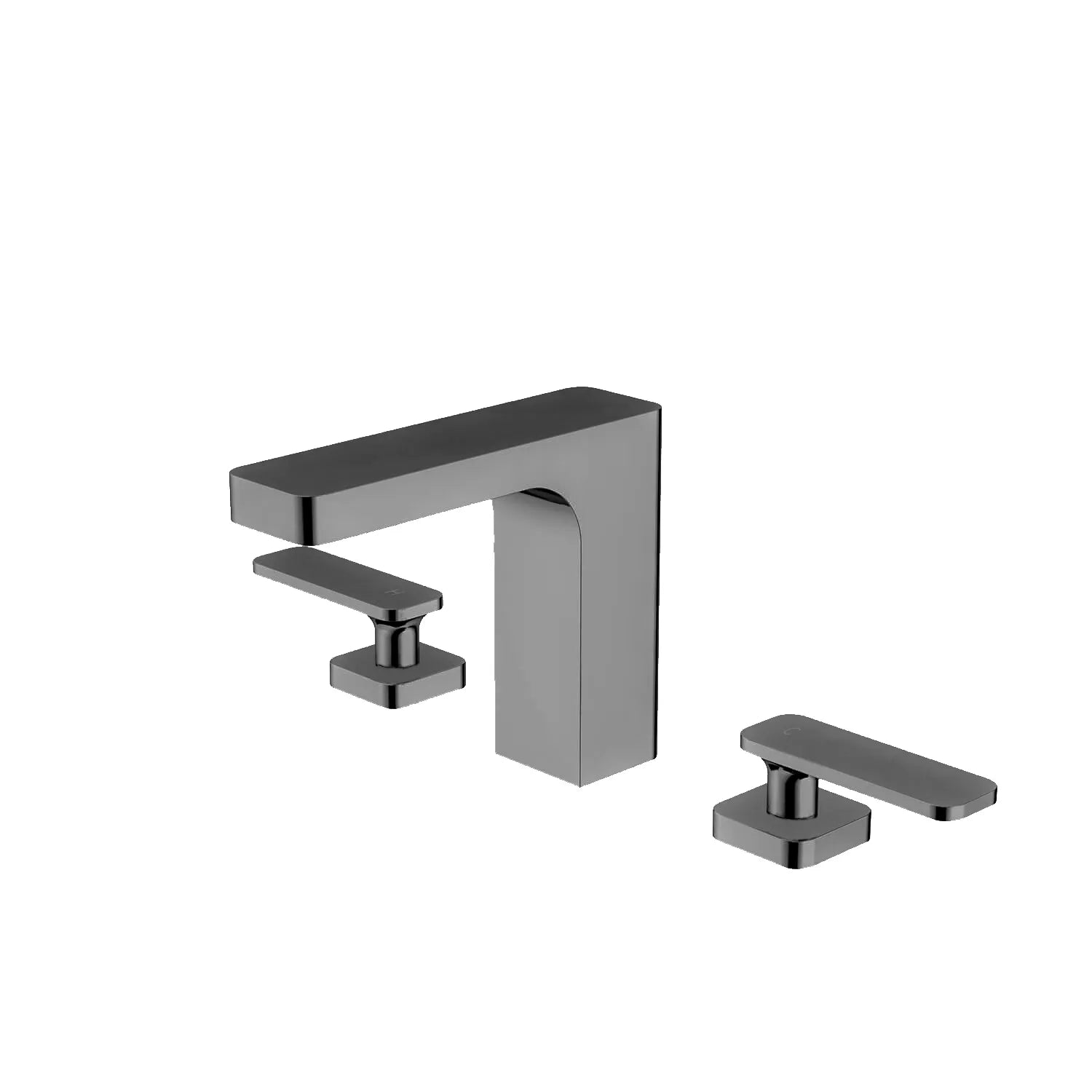 Rihine Widespread Bathroom Faucet-3 Hole Basin Mixer-AB004001 Brushed Gun Metal