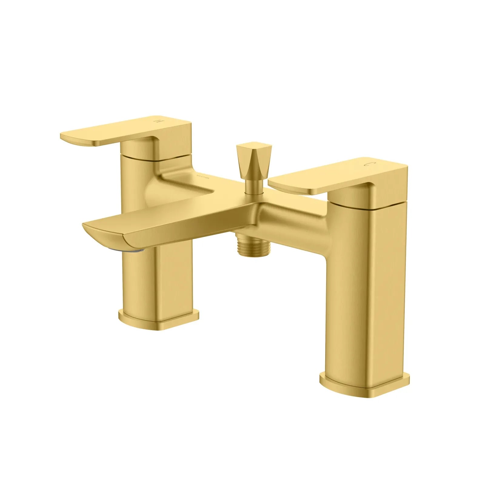 2 Handle Deck Mounted Bathtub Filler – Solid Brass Bath Tap with Diverter – AB004007 Brushed Gold
