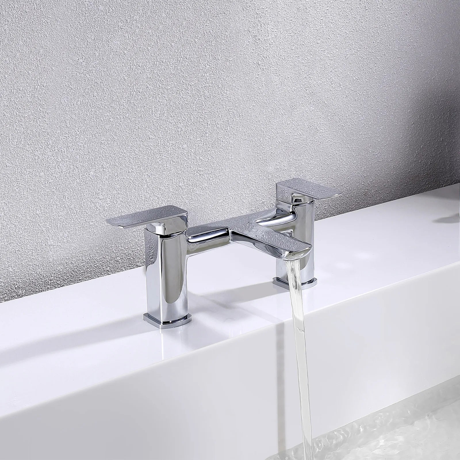 2 Handle Deck Mounted Bathtub Filler – Solid Brass Bath Mixer Tap – AB004107