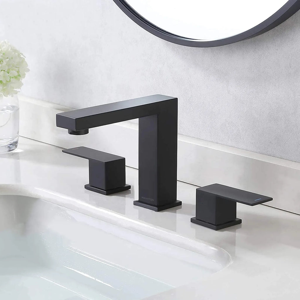 Widespread Lavatory Faucet with Square Spout, 3 holes basin faucet AB005000