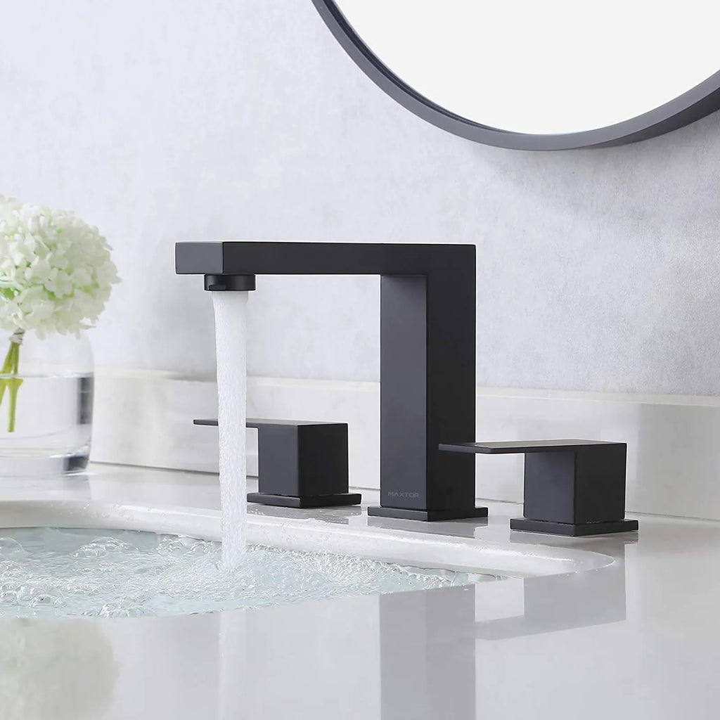 Widespread Lavatory Faucet with Square Spout, 3 holes basin faucet AB005000
