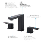 Widespread Lavatory Faucet with Square Spout, 3 holes basin faucet AB005000