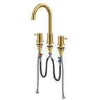 Circular 3 Holes Bathroom Basin Faucet with Two Handle AB005104