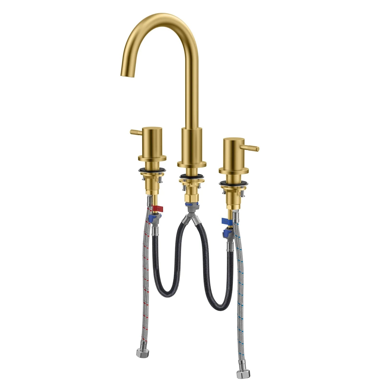Circular 3 Holes Bathroom Basin Faucet with Two Handle AB005104