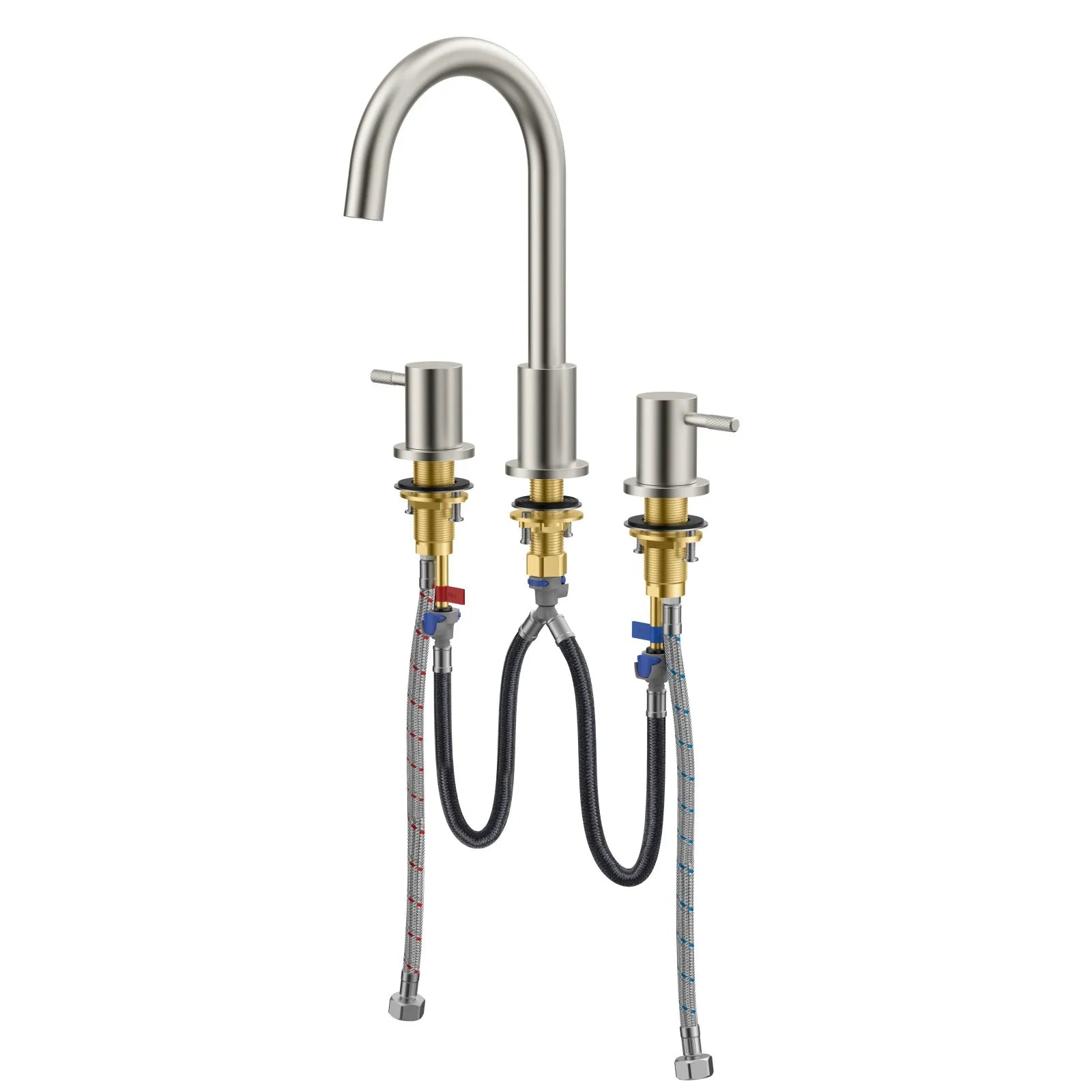 Circular 3 Holes Bathroom Basin Faucet with Two Handle AB005104