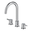 Circular 3 Holes Bathroom Basin Faucet with Dual Handles AB005004 Chrome