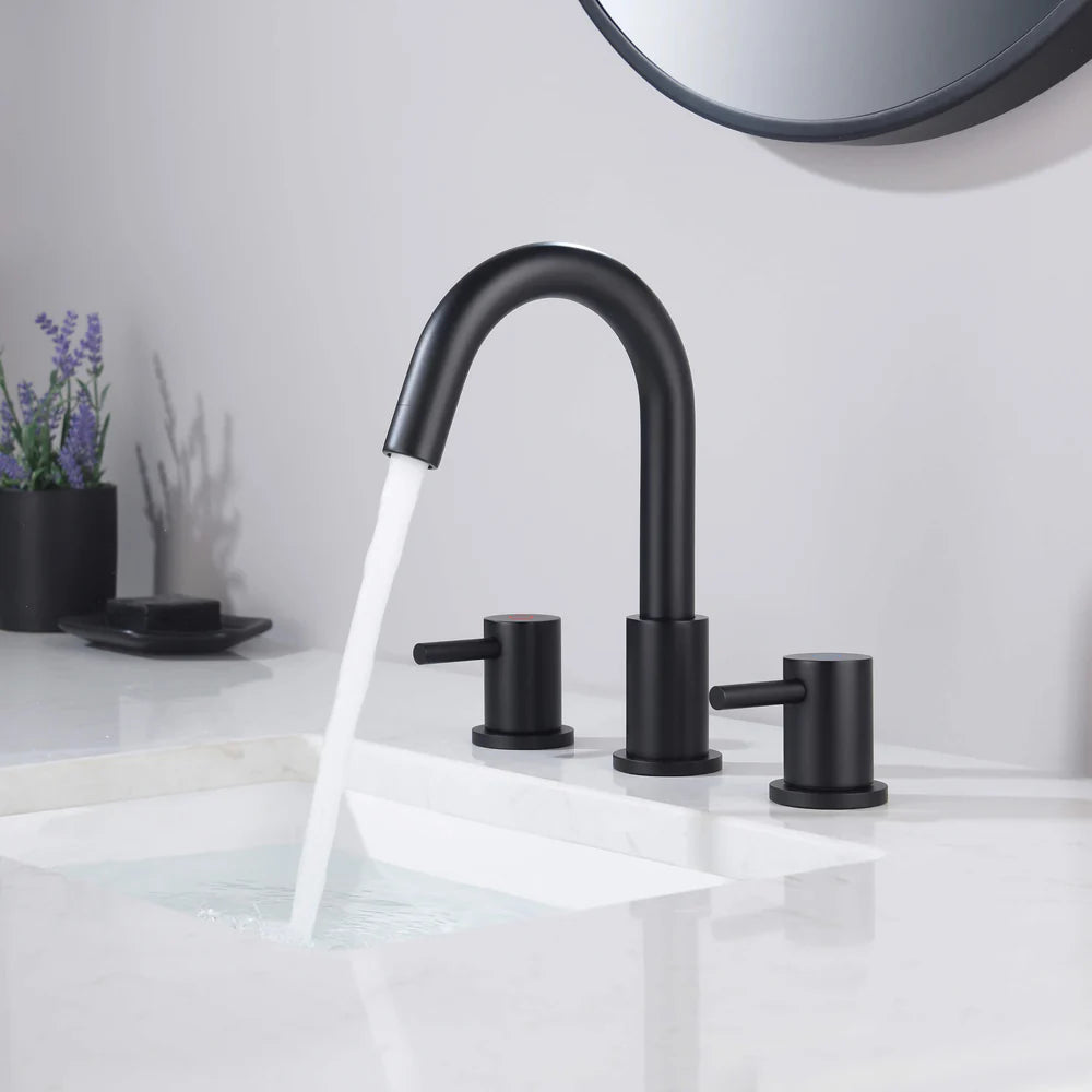 Circular 3 Holes Bathroom Basin Faucet with Two Handle AB005104