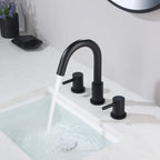 Circular 3 Holes Bathroom Basin Faucet with Two Handle AB005104
