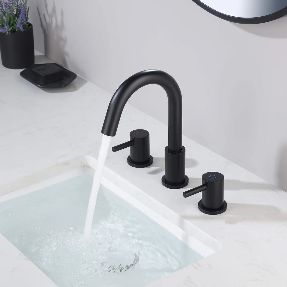 Circular 3 Holes Bathroom Basin Faucet with Two Handle AB005104