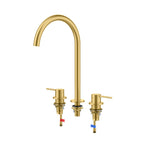 Maxtor Widespread Basin Faucet |Solid Brass 3-Hole Bathroom Mixer Spain ClTEC Cartridge-AB005006