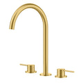 Maxtor Widespread Basin Faucet |Solid Brass 3-Hole Bathroom Mixer Spain ClTEC Cartridge-AB005006 Brushed Gold