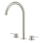 Maxtor Widespread Basin Faucet |Solid Brass 3-Hole Bathroom Mixer Spain ClTEC Cartridge-AB005006 Brushed Nickel