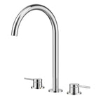 Maxtor Widespread Basin Faucet |Solid Brass 3-Hole Bathroom Mixer Spain ClTEC Cartridge-AB005006 Chrome