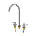 Maxtor Widespread Basin Faucet |Solid Brass 3-Hole Bathroom Mixer Spain ClTEC Cartridge-AB005006