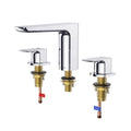 3 Hole Widespread Bathroom Basin Faucet – Solid Brass Deck Mount Mixer Tap – AB005007 Chrome