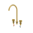 3-Hole Widespread Bathroom Basin Faucet – Dual Handle Gooseneck – AB005031