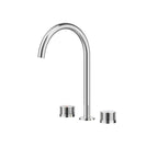 3-Hole Widespread Bathroom Basin Faucet – Dual Handle Gooseneck – AB005031