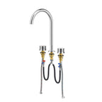 3-Hole Widespread Bathroom Basin Faucet – Dual Handle Gooseneck – AB005031