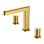 Two-Handle Deco Mount Bathroom Basin / Bathtub Faucet – 3-Hole Deck-Mount Mixer – AB005069 Brushed Gold