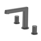 Two-Handle Deco Mount Bathroom Basin / Bathtub Faucet – 3-Hole Deck-Mount Mixer – AB005069 Brushed Gun Metal