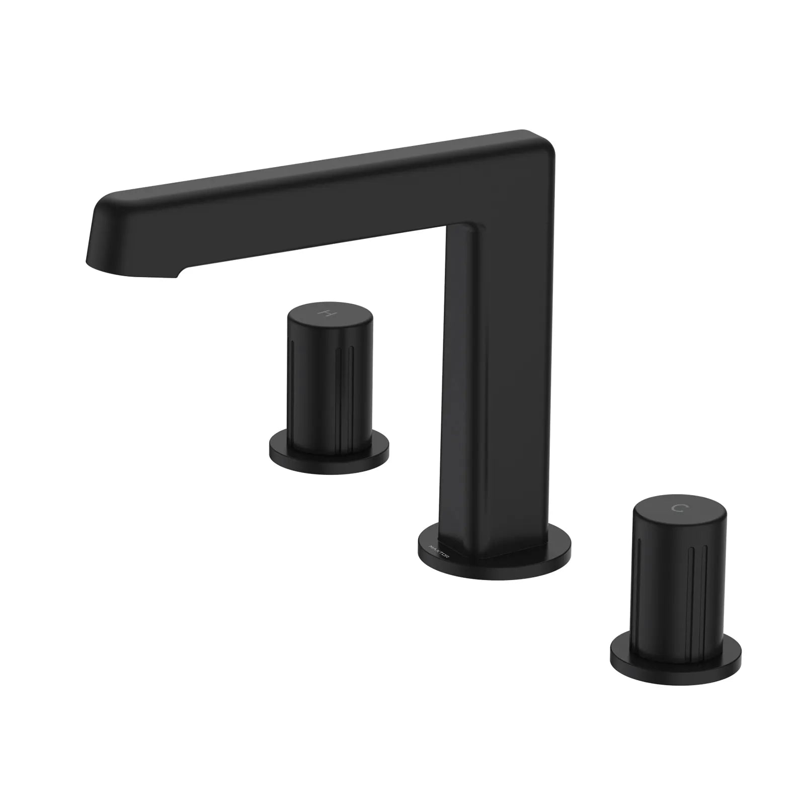 Two-Handle Deco Mount Bathroom Basin / Bathtub Faucet – 3-Hole Deck-Mount Mixer – AB005069 Matte Black