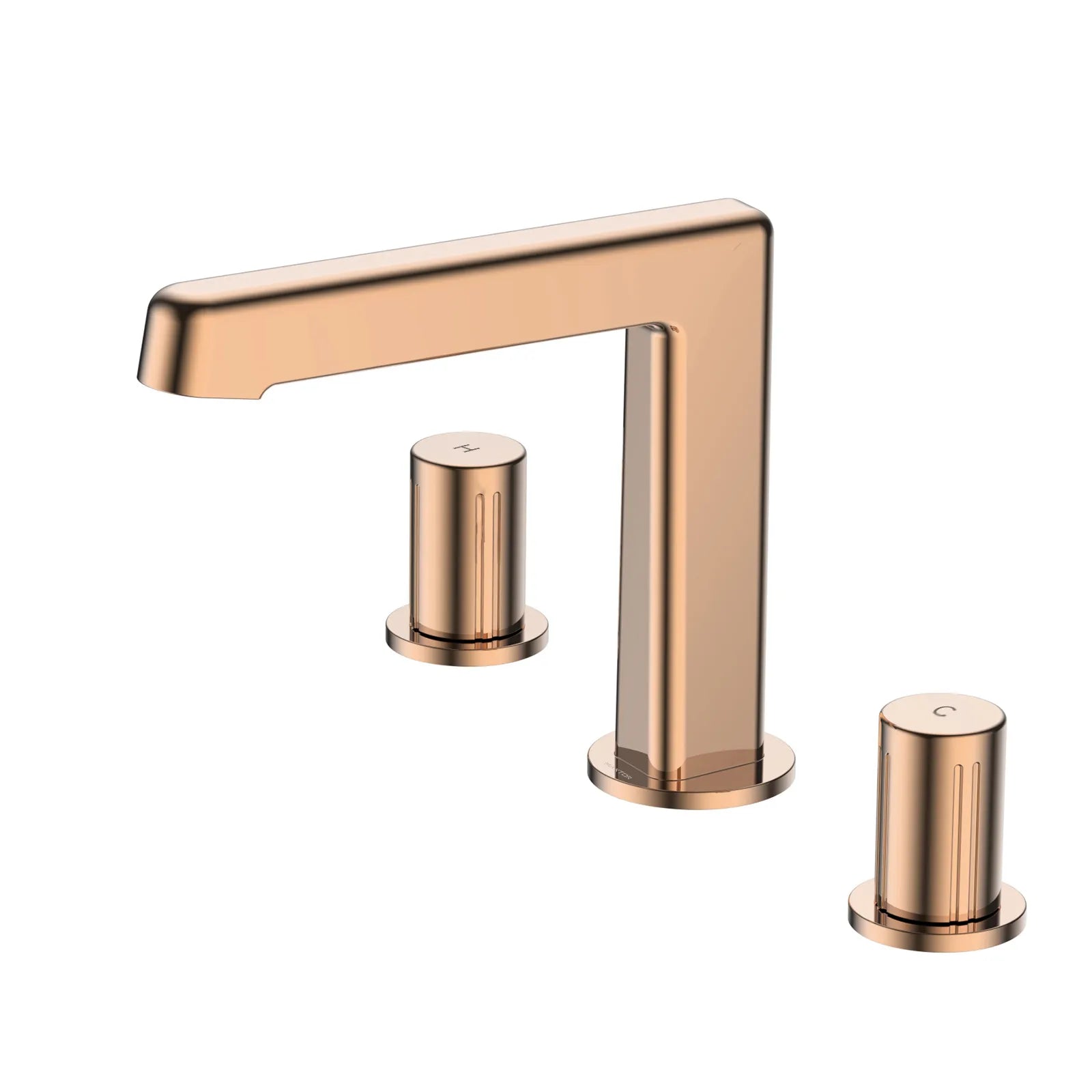 Two-Handle Deco Mount Bathroom Basin / Bathtub Faucet – 3-Hole Deck-Mount Mixer – AB005069 Rose Gold