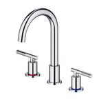 Circular 3 Holes Bathroom Basin Faucet with Two Handle AB005104 Chrome