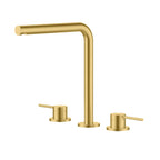 Maxtor Widespread 3-Hole Basin Faucet-Two Handle Bathroom Vessel Faucet-AB005106 Brushed Gold
