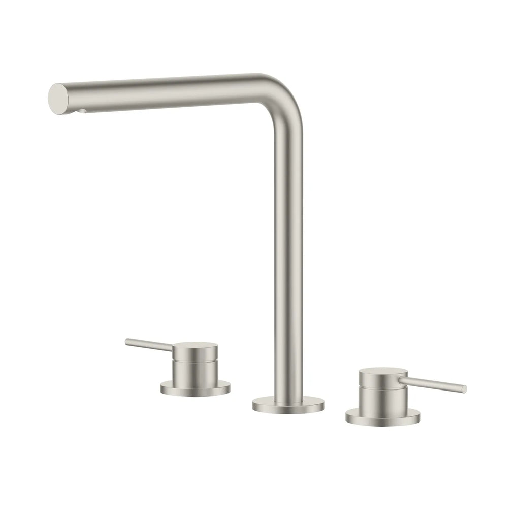 Maxtor Widespread 3-Hole Basin Faucet-Two Handle Bathroom Vessel Faucet-AB005106 Brushed Nickel
