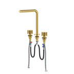 MAXTOR 3-Hole Widespread Bathroom Basin Faucet, Gooseneck Spout-AB005131