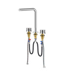 MAXTOR 3-Hole Widespread Bathroom Basin Faucet, Gooseneck Spout-AB005131