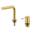 2 hole basin faucet with CITEC ceramic cartridge and swiss neoperl aerator-AB006005 Brushed Gold
