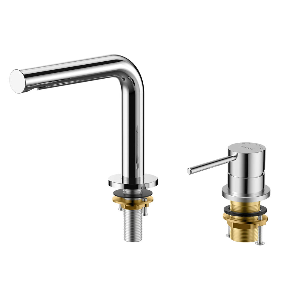2 hole basin faucet with CITEC ceramic cartridge and swiss neoperl aerator-AB006005 Chrome