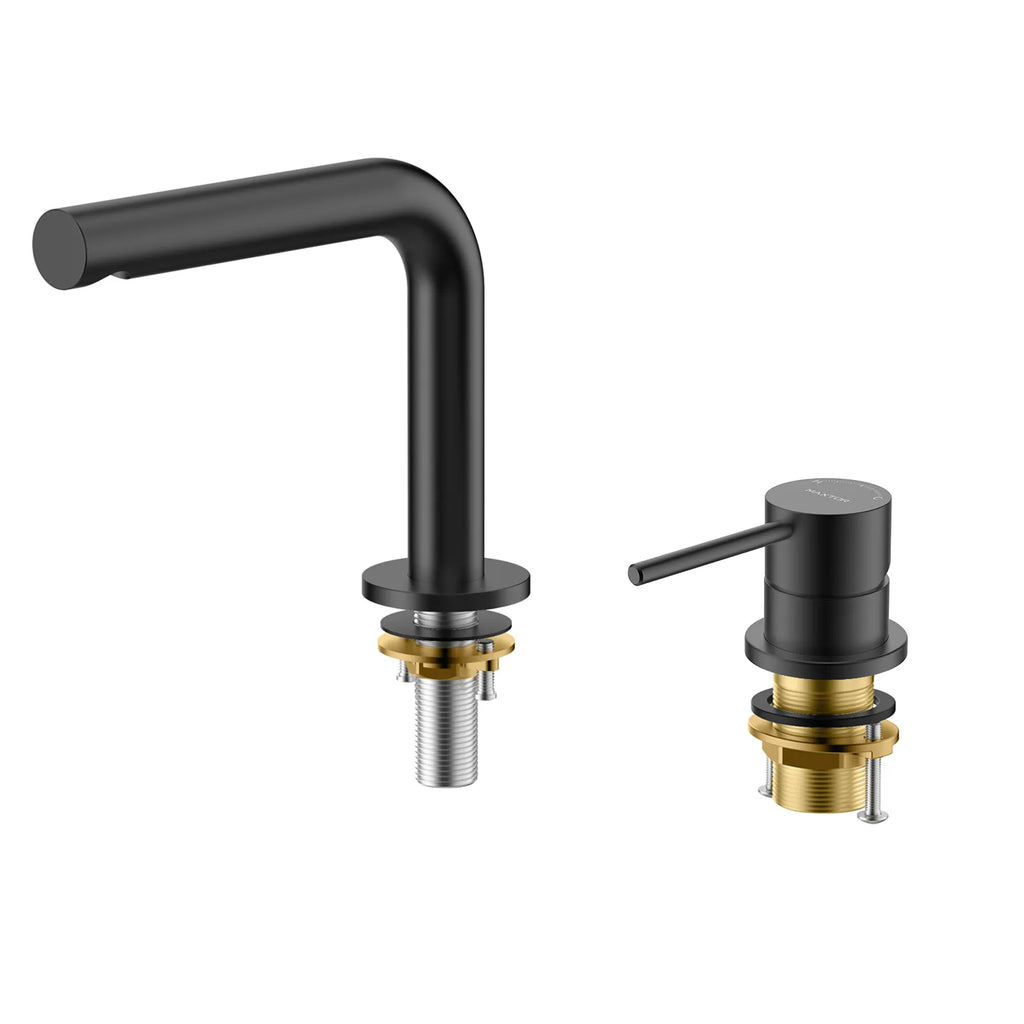 2 hole basin faucet with CITEC ceramic cartridge and swiss neoperl aerator-AB006005 Matte Black