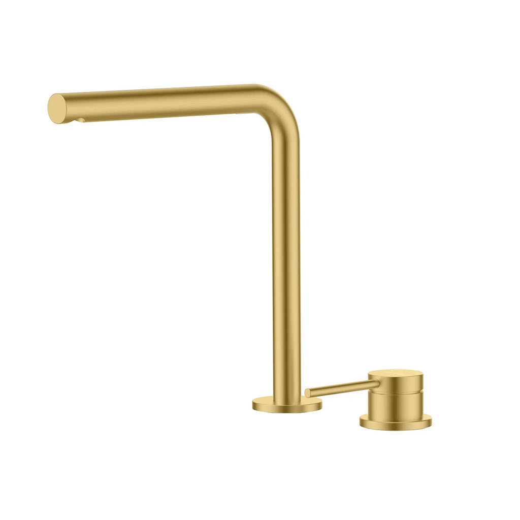 Maxtor 2-Hole Basin Faucet | Solid Brass Vessel Mixer | Spain CITEC Cartridge- AB006006 Brushed Gold