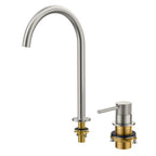 Single Lever 2-Hole Bathroom Basin Faucet – Tall Gooseneck Spout – AB006031