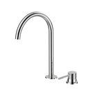 Single Lever 2-Hole Bathroom Basin Faucet – Tall Gooseneck Spout – AB006031 Chrome