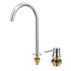 Single Lever 2-Hole Bathroom Basin Faucet – Tall Gooseneck Spout – AB006031