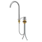 Single Lever 2-Hole Bathroom Basin Faucet – Tall Gooseneck Spout – AB006031