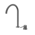 Single Lever 2-Hole Bathroom Basin Faucet – Tall Gooseneck Spout – AB006031 Brushed Gun Metal