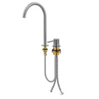 Single Lever 2-Hole Bathroom Basin Faucet – Tall Gooseneck Spout – AB006031