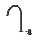 Single Lever 2-Hole Bathroom Basin Faucet – Tall Gooseneck Spout – AB006031 Matte Black